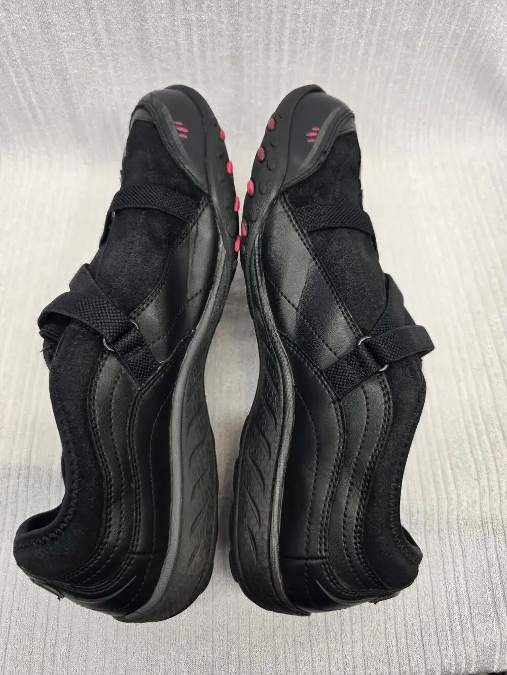 Skechers Women's Black and Pink Slip-On Sneakers SN 22454